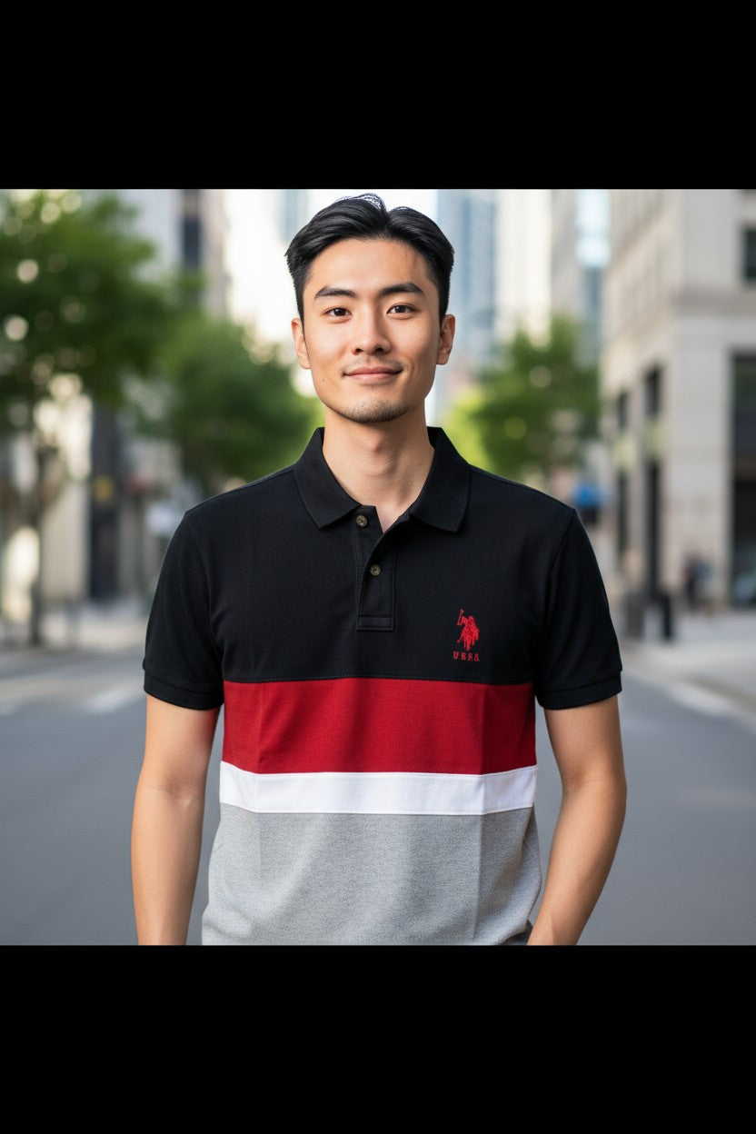 U.S. Polo Assn. Men’s Colorblock Polo T-Shirt