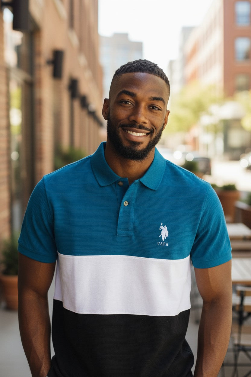 U.S. Polo Assn. Men’s Colorblock Polo T-Shirt