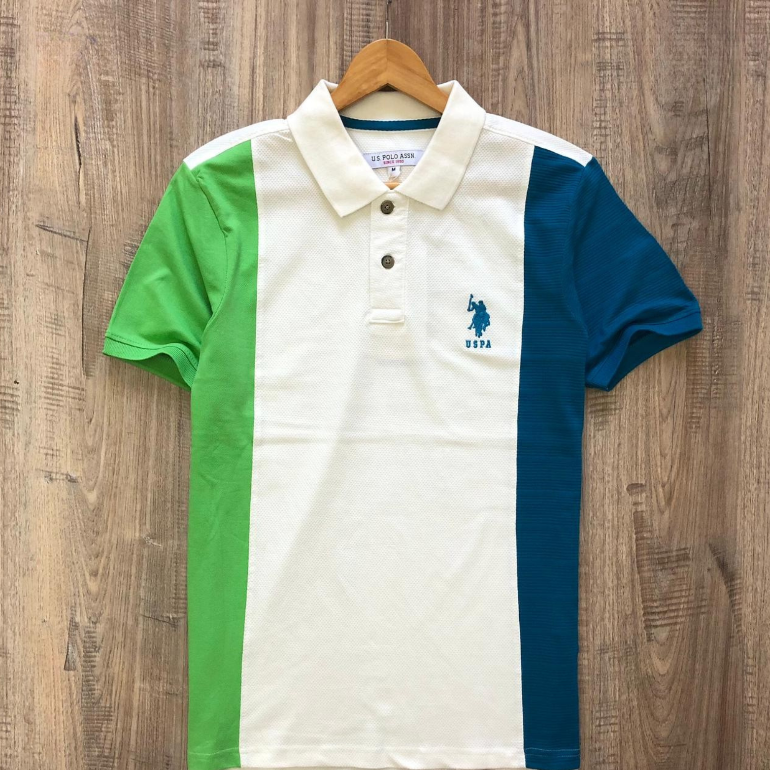 The Axis Polo Men’s US PA Colorblock Polo T-Shirt